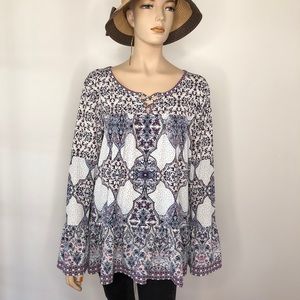 Style & Co boho floral stretchy tunic XL